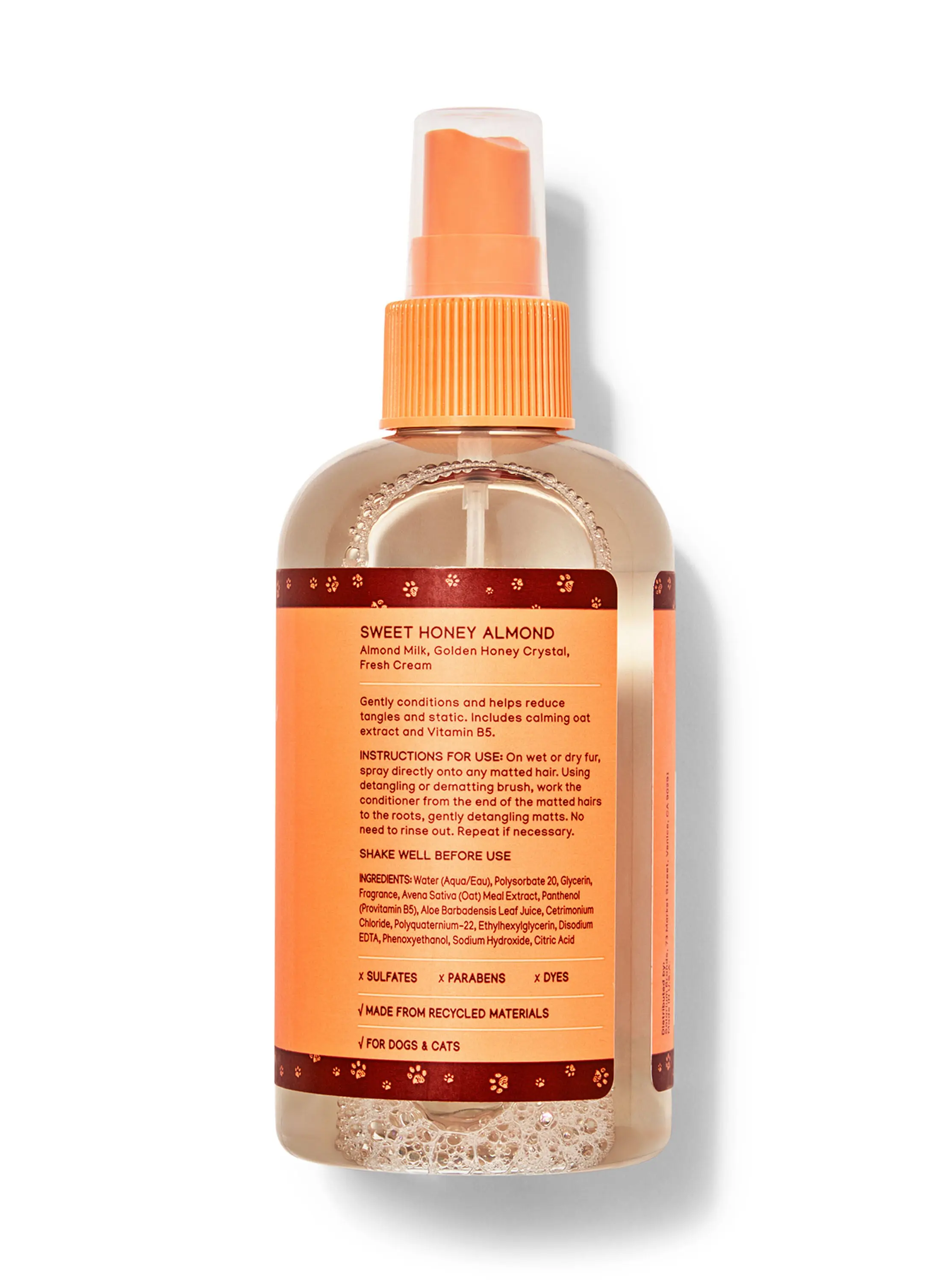 Sweet Honey Almond Pet Detangling Spray - Image 2